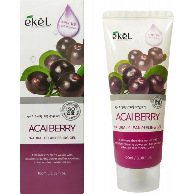 EKEL Пилинг-скатка для лица с ягодами Асаи для всех типов кожи Peeling Gel Asai berry 100 мл EKEL Пилинг-скатка для лица с ягодами Асаи для всех типов кожи Peeling Gel Asai berry 100 мл