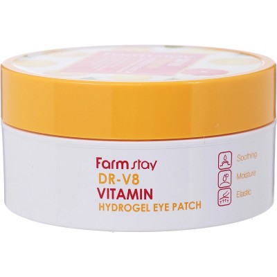 Farmstay Патчи для глаз с комплексом витаминов DR-V8 Vitamin Hydrogel Eye Patch, 60 шт Farmstay Патчи для глаз с комплексом витаминов DR-V8 Vitamin Hydrogel Eye Patch, 60 шт