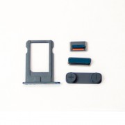 Комплект кнопок и лоток под sim-карту для iPhone 5, черный.