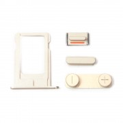 Комплект кнопок и лоток под sim-карту для iPhone 5, золотой.