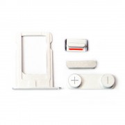 Комплект кнопок и лоток под sim-карту для iPhone 5, серый.