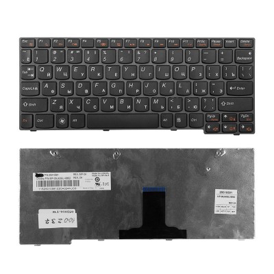 Клавиатура для ноутбука Lenovo IdeaPad S100, S110, S10-3, S10-3S Series. Плоский Enter. Черная, с серой рамкой. PN: 25-010089. Клавиатура для ноутбука Lenovo IdeaPad S100, S110, S10-3, S10-3S Series. Плоский Enter. Черная, с серой рамкой. PN: 25-010089.