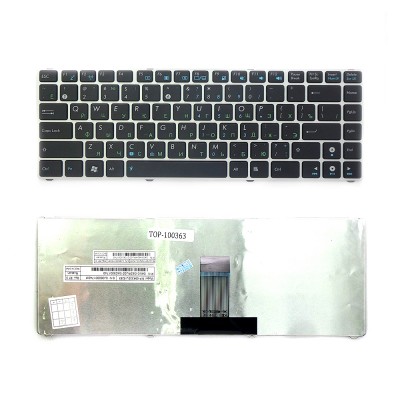 Клавиатура для ноутбука Asus Eee PC 1201, 1215, 1225, Lamborghini VX6 Series. Плоский Enter. Черная, с серебристой рамкой. PN: 9J.N2K82.90R. Клавиатура для ноутбука Asus Eee PC 1201, 1215, 1225, Lamborghini VX6 Series. Плоский Enter. Черная, с серебристой рамкой. PN: 9J.N2K82.90R.