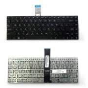 Клавиатура для ноутбука Asus K45, U37, U47 Series. Плоский Enter. Черная, без рамки. PN: 9Z.N8ABQ.G01.