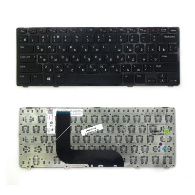 Клавиатура для ноутбука Dell Inspiron 13z-5323, 14z-3360, 14z-5423 Series. Плоский Enter. Черная, с черной рамкой. PN: AER07700010. Клавиатура для ноутбука Dell Inspiron 13z-5323, 14z-3360, 14z-5423 Series. Плоский Enter. Черная, с черной рамкой. PN: AER07700010.