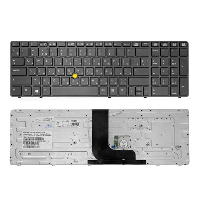Клавиатура для ноутбука HP EliteBook 8560w, 8570W Series. Плоский Enter. Черная, с черной рамкой. PN: 9Z.N6GBV.00R. Клавиатура для ноутбука HP EliteBook 8560w, 8570W Series. Плоский Enter. Черная, с черной рамкой. PN: 9Z.N6GBV.00R.
