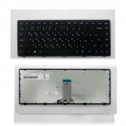 Клавиатура для ноутбука Lenovo IdeaPad Z380, B480, B485 Series. Плоский Enter. Черная, с черной рамкой. PN: 9Z.N5TSQ.T0R.