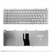 Клавиатура для ноутбука Asus N45, N45S, N45SF Series. Г-образный Enter. Серебристая, без рамки. PN: AENJ4701010.