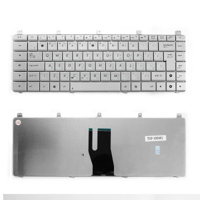 Клавиатура для ноутбука Asus N45, N45S, N45SF Series. Г-образный Enter. Серебристая, без рамки. PN: AENJ4701010. Клавиатура для ноутбука Asus N45, N45S, N45SF Series. Г-образный Enter. Серебристая, без рамки. PN: AENJ4701010.