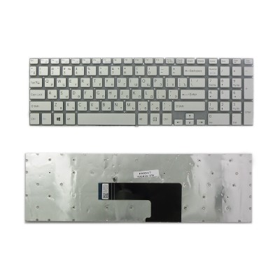 Клавиатура для ноутбука Sony Vaio FIT15, SVF15,1 SVF152 Series. Плоский Enter. Серебристая, без рамки. PN: 149240561RU, 9Z.NAEBQ.00R. Клавиатура для ноутбука Sony Vaio FIT15, SVF15,1 SVF152 Series. Плоский Enter. Серебристая, без рамки. PN: 149240561RU, 9Z.NAEBQ.00R.