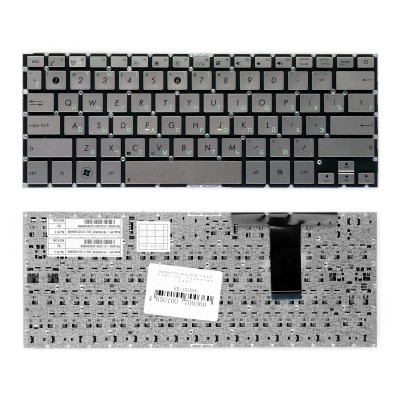 Клавиатура для ноутбука Asus UX31A, UX32, U38D Series. Плоский Enter. Серебристая, без рамки. PN: PK130SQ415S. Клавиатура для ноутбука Asus UX31A, UX32, U38D Series. Плоский Enter. Серебристая, без рамки. PN: PK130SQ415S.