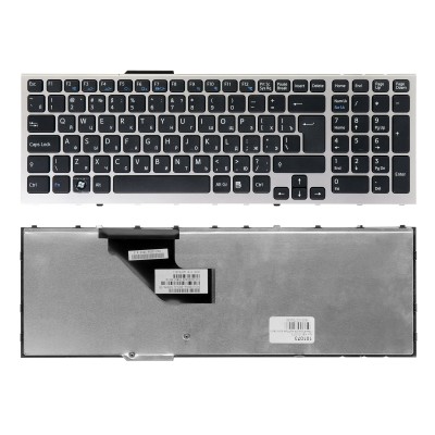 Клавиатура для ноутбука Sony Vaio VPC-F11, VPC-F12, VPC-F13 Series. Г-образный Enter. Черная, с серебристой рамкой. PN: 148781561. Клавиатура для ноутбука Sony Vaio VPC-F11, VPC-F12, VPC-F13 Series. Г-образный Enter. Черная, с серебристой рамкой. PN: 148781561.