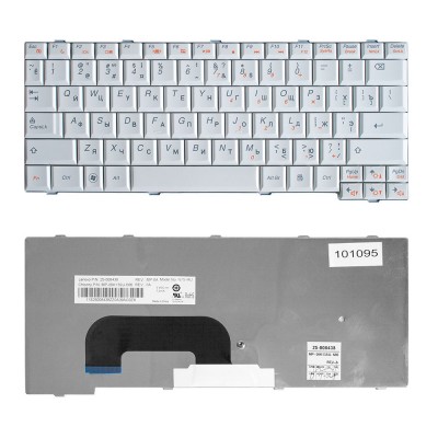 Клавиатура для ноутбука Lenovo IdeaPad S12 Series. Плоский Enter. Белая, без рамки. PN: 25-008393. Клавиатура для ноутбука Lenovo IdeaPad S12 Series. Плоский Enter. Белая, без рамки. PN: 25-008393.