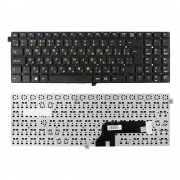 Клавиатура для ноутбука Clevo W550EU, W550EU1. Г-образный Enter. Черная, без рамки. PN: MP-12C96GB-430W.