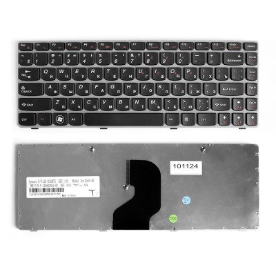 Клавиатура для ноутбука Lenovo IdeaPad Z450, Z460, Z460A, Z460G Series. Плоский Enter. Черная, с серой рамкой. PN: 25-010886. Клавиатура для ноутбука Lenovo IdeaPad Z450, Z460, Z460A, Z460G Series. Плоский Enter. Черная, с серой рамкой. PN: 25-010886.