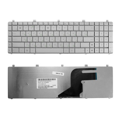 Клавиатура для ноутбука Asus N55, N55S, N75, N75S, X5QS Series. Плоский Enter. Серебристая, без рамки. PN: AENJ5700030 Клавиатура для ноутбука Asus N55, N55S, N75, N75S, X5QS Series. Плоский Enter. Серебристая, без рамки. PN: AENJ5700030