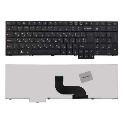 Клавиатура для ноутбука Acer TravelMate 5760, 7750, 6595TG Series. Плоский Enter. Черная, без рамки. PN: 9Z.N6SSQ.00R. Клавиатура для ноутбука Acer TravelMate 5760, 7750, 6595TG Series. Плоский Enter. Черная, без рамки. PN: 9Z.N6SSQ.00R.
