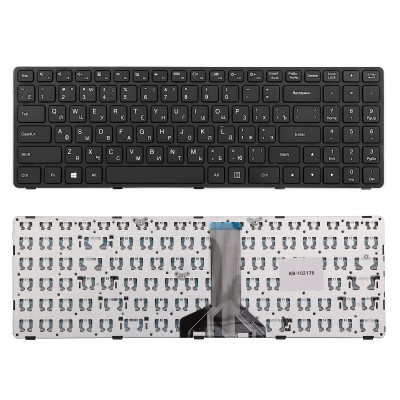 Клавиатура для ноутбука Lenovo Ideapad 100-15, 100-15IBD Series. Плоский Enter. Черная, с рамкой. PN: SN20J78609. Клавиатура для ноутбука Lenovo Ideapad 100-15, 100-15IBD Series. Плоский Enter. Черная, с рамкой. PN: SN20J78609.