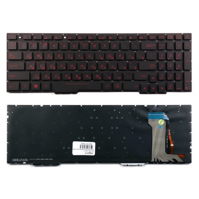Клавиатура для ноутбука Asus FX553VD, FX53VD, FX753VD. Плоский Enter. Черная, без рамки. PN: V156362CS2. Клавиатура для ноутбука Asus FX553VD, FX53VD, FX753VD. Плоский Enter. Черная, без рамки. PN: V156362CS2.