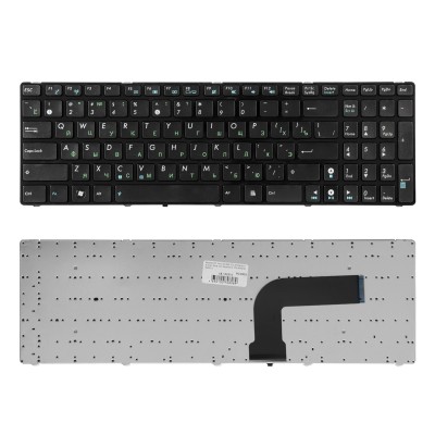 Клавиатура для ноутбука Asus G51,G53, G72, G73 Series. Плоский Enter. Черная, с черной рамкой. PN: 04GNV33KND00-3. Клавиатура для ноутбука Asus G51,G53, G72, G73 Series. Плоский Enter. Черная, с черной рамкой. PN: 04GNV33KND00-3.
