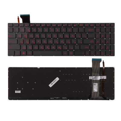 Клавиатура для ноутбука Asus G771, N551, GL552 Series. Плоский Enter. Черная, без рамки. С подсветкой. PN: 0KNB0-662CUS00. Клавиатура для ноутбука Asus G771, N551, GL552 Series. Плоский Enter. Черная, без рамки. С подсветкой. PN: 0KNB0-662CUS00.
