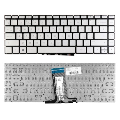 Клавиатура для ноутбука HP 14-BS, 14-BR, 14-BF, 14-BK Series. Плоский Enter. Серебристая, без рамки. PN: 920894-B31 Клавиатура для ноутбука HP 14-BS, 14-BR, 14-BF, 14-BK Series. Плоский Enter. Серебристая, без рамки. PN: 920894-B31