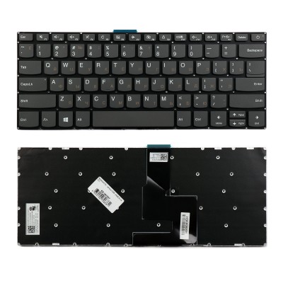 Клавиатура для ноутбука Lenovo IdeaPad 520S-14IKB Series. Плоский enter. Черная, без рамки. PN: SN20M61837 Клавиатура для ноутбука Lenovo IdeaPad 520S-14IKB Series. Плоский enter. Черная, без рамки. PN: SN20M61837