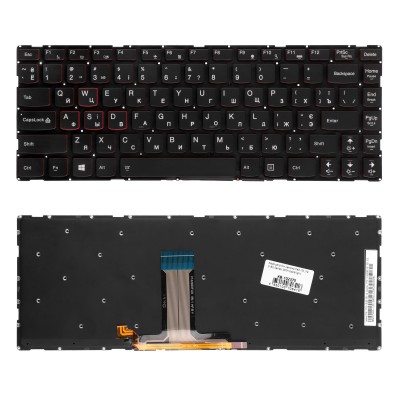 Клавиатура для ноутбука Lenovo Y40-70, Y40-80 Series. Плоский Enter. Черная, без рамки. С подсветкой. PN: V-142920NS1-UR. Клавиатура для ноутбука Lenovo Y40-70, Y40-80 Series. Плоский Enter. Черная, без рамки. С подсветкой. PN: V-142920NS1-UR.