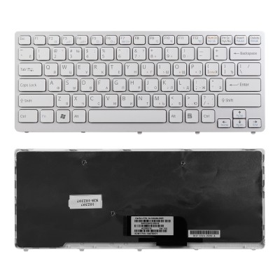Клавиатура для ноутбука Sony Vaio VPC-CW, VGN-CW Series. Плоский Enter. Белая. С белой рамкой. PN: NSK-S7A0R. Клавиатура для ноутбука Sony Vaio VPC-CW, VGN-CW Series. Плоский Enter. Белая. С белой рамкой. PN: NSK-S7A0R.