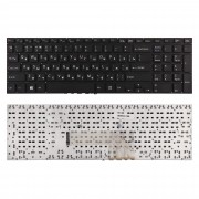 Клавиатура для ноутбука Sony Vaio Fit 15, FIT15, SVF15, SV Series. Плоский Enter. Черная, без рамки. PN: 9Z.NAEBQ.00R.