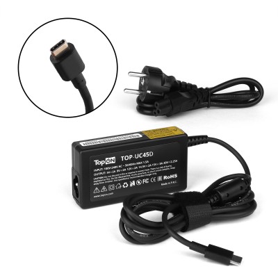 Блок питания TopON 45W кабель Type-C, Power Delivery, Quick Charge 3.0, настольный, кабель 170 см / 70 см TOP-UC45D Блок питания TopON 45W кабель Type-C, Power Delivery, Quick Charge 3.0, настольный, кабель 170 см / 70 см TOP-UC45D