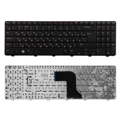 Клавиатура для ноутбука Dell Inspiron M5010, N5010 Series. Г-образный Enter. Черная, без рамки. PN: NSK-DRASW 0R. Клавиатура для ноутбука Dell Inspiron M5010, N5010 Series. Г-образный Enter. Черная, без рамки. PN: NSK-DRASW 0R.