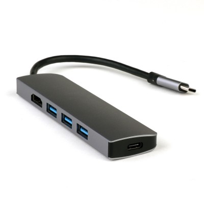 USB-концентратор Type-C USB Hub 5 в 1. USB 3.0, USB-C, HDMI. Кабель 12 см. USB-концентратор Type-C USB Hub 5 в 1. USB 3.0, USB-C, HDMI. Кабель 12 см.