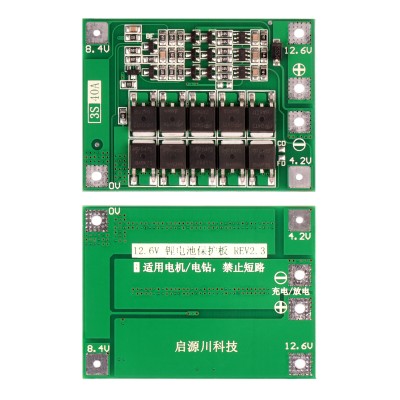 BMS-контроллер 3S/40A для Li-Ion ячеек 3.7V 18650, 26650. BMS-контроллер 3S/40A для Li-Ion ячеек 3.7V 18650, 26650.