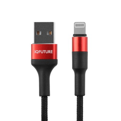 Кабель Lightning - USB 2A IQFuture IQ-UL2A для зарядки и передачи данных 1.2 метра Кабель Lightning - USB 2A IQFuture IQ-UL2A для зарядки и передачи данных 1.2 метра