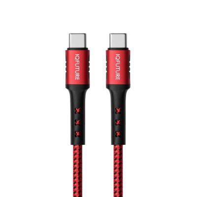 Кабель Type-C - Type-C 3A IQFuture IQ-UC3A для зарядки и передачи данных 2 метра Кабель Type-C - Type-C 3A IQFuture IQ-UC3A для зарядки и передачи данных 2 метра