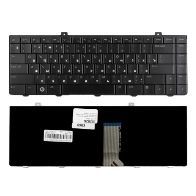 Клавиатура для ноутбука Dell Inspiron 1320, 1440 Series. Плоский Enter. Черная, без рамки. PN: V100825CS Клавиатура для ноутбука Dell Inspiron 1320, 1440 Series. Плоский Enter. Черная, без рамки. PN: V100825CS