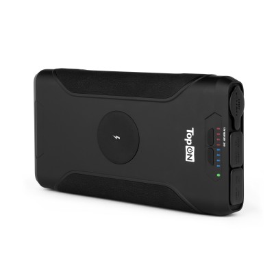 Внешний аккумулятор TopON TOP-X73 72000mAh Type-C1 PD 60W, Type-C2 QC3.0 PPS 33W, USB 22.5W, авторозетка 180W, Qi 10W, защита от брызг, фонарь Черный Внешний аккумулятор TopON TOP-X73 72000mAh Type-C1 PD 60W, Type-C2 QC3.0 PPS 33W, USB 22.5W, авторозетка 180W, Qi 10W, защита от брызг, фонарь Черный