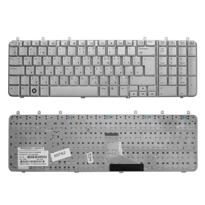 Клавиатура для ноутбука HP Pavilion DV7-1000, DV7-1100Z, DV7-1190ER Series. Г-образный Enter. Серебристая, без рамки. PN: NSK-H820R. Клавиатура для ноутбука HP Pavilion DV7-1000, DV7-1100Z, DV7-1190ER Series. Г-образный Enter. Серебристая, без рамки. PN: NSK-H820R.