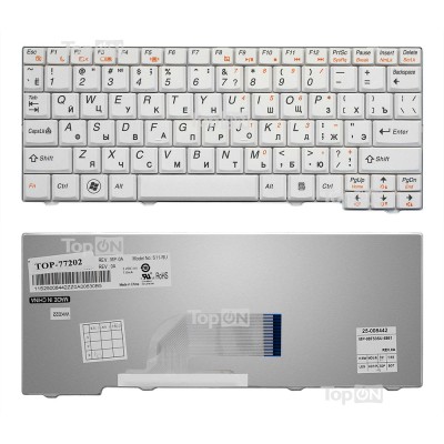 Клавиатура для ноутбука Lenovo IdeaPad S10-2, S10-3C, S11 Series. Плоский Enter. Белая, без рамки. PN: V100620BK1. Клавиатура для ноутбука Lenovo IdeaPad S10-2, S10-3C, S11 Series. Плоский Enter. Белая, без рамки. PN: V100620BK1.