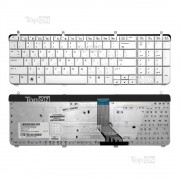 Клавиатура для ноутбука HP Pavilion DV7-2000, DV7-3000 Series. Плоский Enter. Белая, без рамки. PN:  NSK-H8W0R.