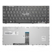Клавиатура для ноутбука Lenovo B470, G470, V470 Series. Плоский Enter. Черная, с черной рамкой. PN: 9Z.N5TSW.B0R.