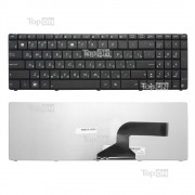 Клавиатура для ноутбука Asus K52, K53, N50 Series. Плоский Enter. Черная, без рамки. PN: NSK-UM0SU.