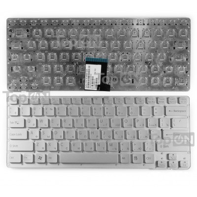 Клавиатура для ноутбука Sony Vaio VPC-CA, VPC-SA Series. Плоский Enter. Серебристая, без рамки. PN: 148953821. Клавиатура для ноутбука Sony Vaio VPC-CA, VPC-SA Series. Плоский Enter. Серебристая, без рамки. PN: 148953821.