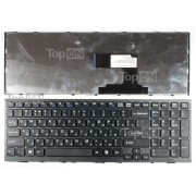 Клавиатура для ноутбука Sony Vaio VPC-EL Series. Черная, с черной рамкой.
