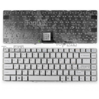 Клавиатура для ноутбука Sony Vaio VPC-EA Series. Плоский Enter. Белая, без рамки. PN: V081678F. Клавиатура для ноутбука Sony Vaio VPC-EA Series. Плоский Enter. Белая, без рамки. PN: V081678F.