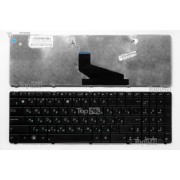Клавиатура для ноутбука Asus X53, X53U, X73 Series. Плоский Enter. Черная, без рамки. PN: V118502AS1.