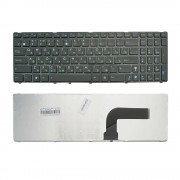 Клавиатура для ноутбука Asus A52, G51, K52 Series. Плоский Enter. Черная, с черной рамкой. PN: NSK-UM0SU.