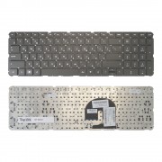 Клавиатура для ноутбука HP Pavilion DV7-4000, DV7-5000 Series. Плоский Enter. Черная c черной рамкой. PN: NSK-HS0UQ 01.