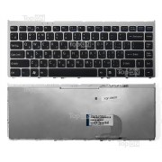Клавиатура для ноутбука Sony Vaio VGN-FW, VGNFW Series. Плоский Enter. Черная, с серебристой рамкой. PN: 148084121.